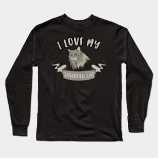 I Love My Syberian Cat Long Sleeve T-Shirt